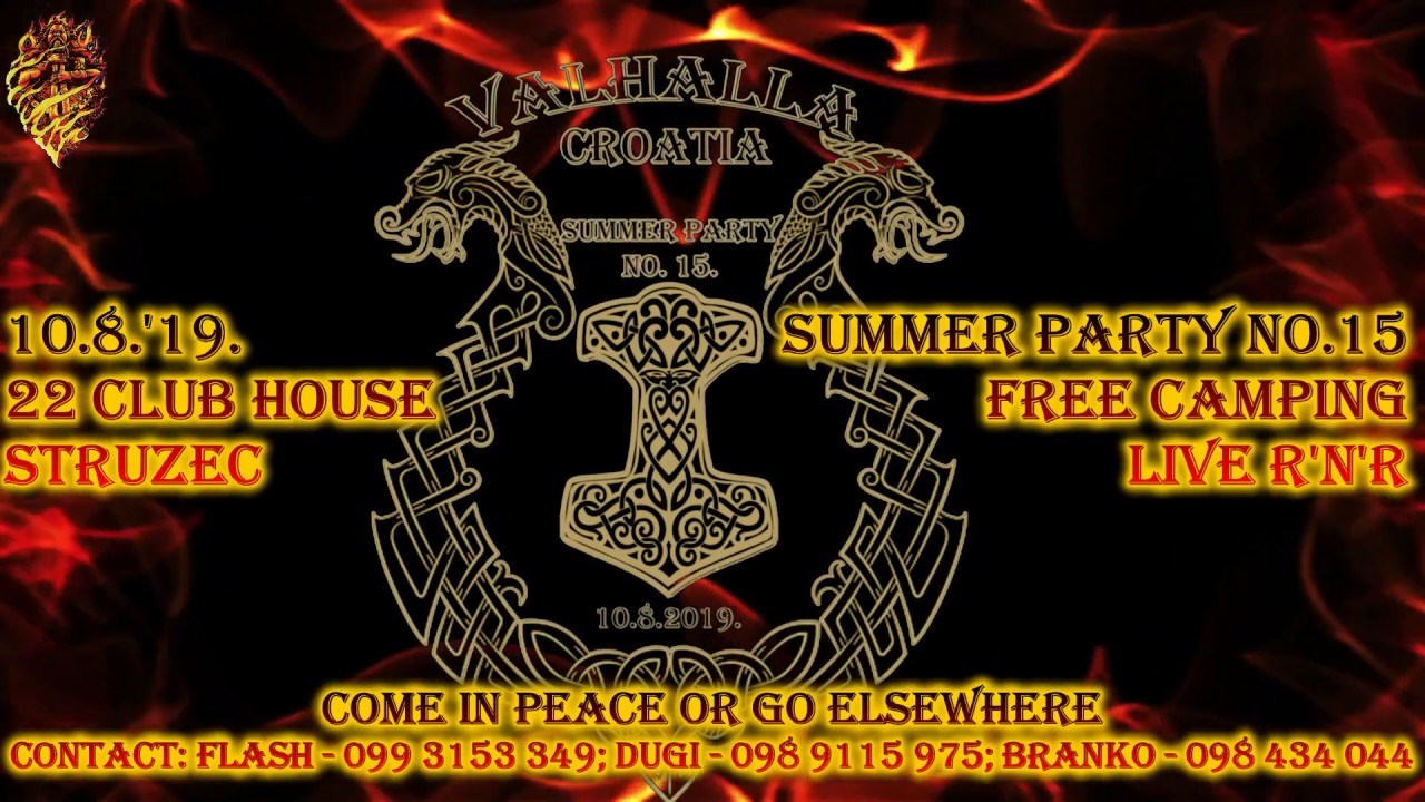 VALHALLA Croatia Summer Party No 15 - Invitation