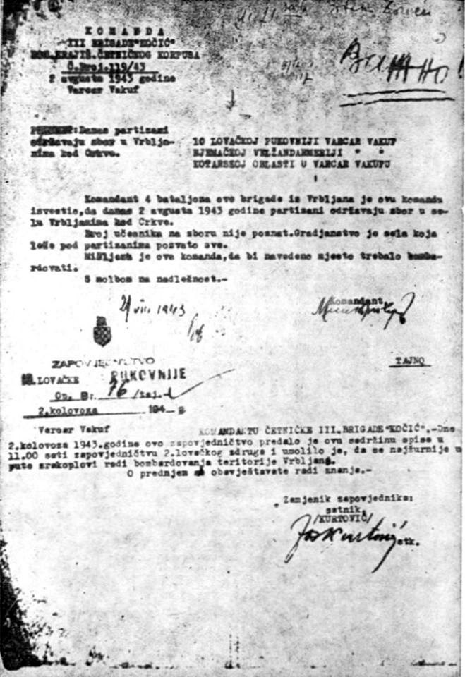 Četnici mole ustaše i Nijemce bombardiranje partizana.jpg