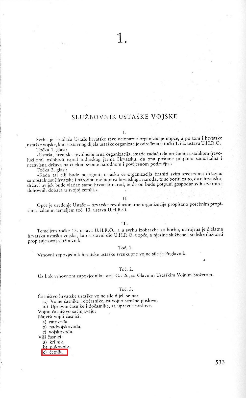 Četnik  - ustaški časnik