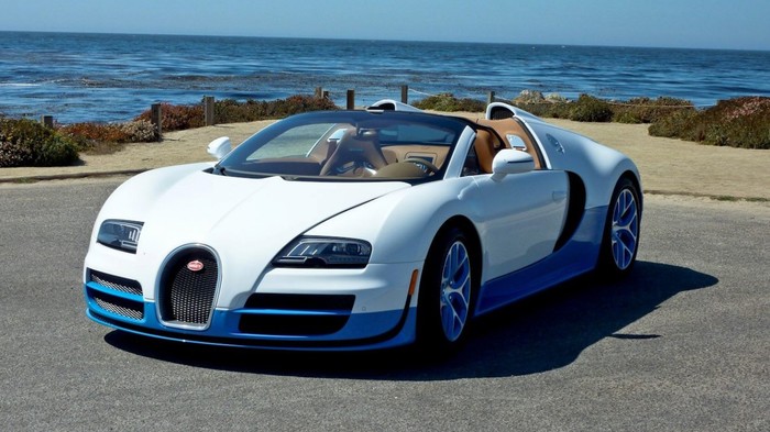 Beautiful white Bugatti.