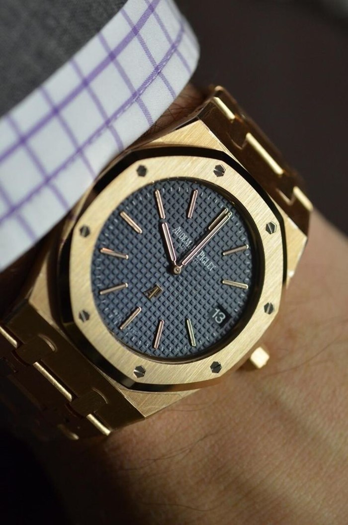 Golden Audemars Piguet timepiece.