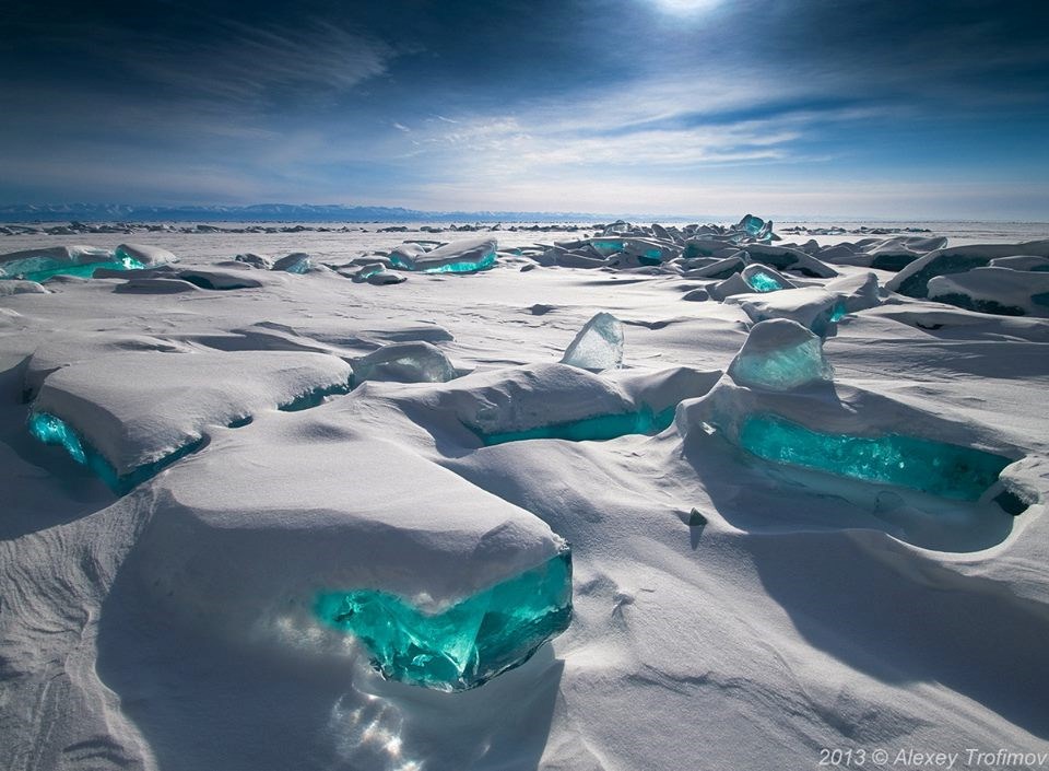 Turquoise Ice, Northern Lake Baikal, Russia.
