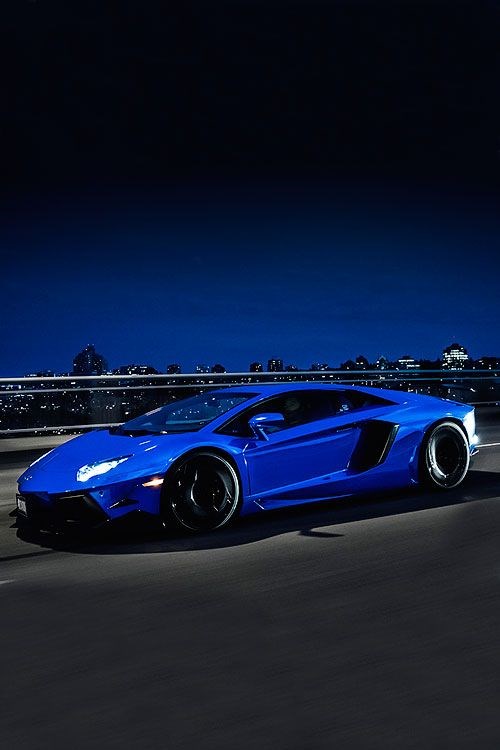 Chrome Blue Aventador by Marcel Lech.