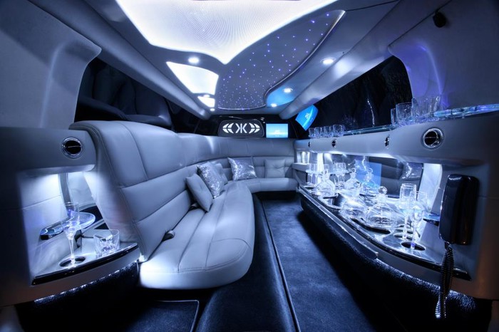 Cadillac DTS Stretch interior.