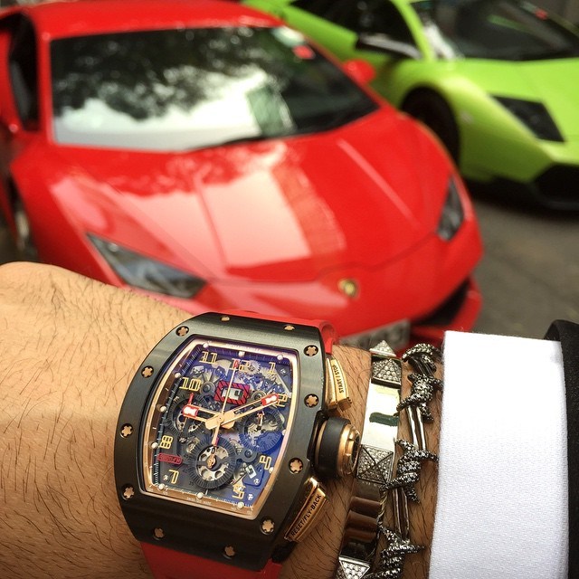 Richard Mille and Lamborghini.