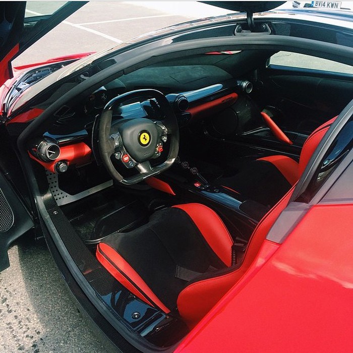 Ferrari interior.