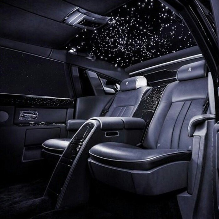 Rolls-Royce backseat.