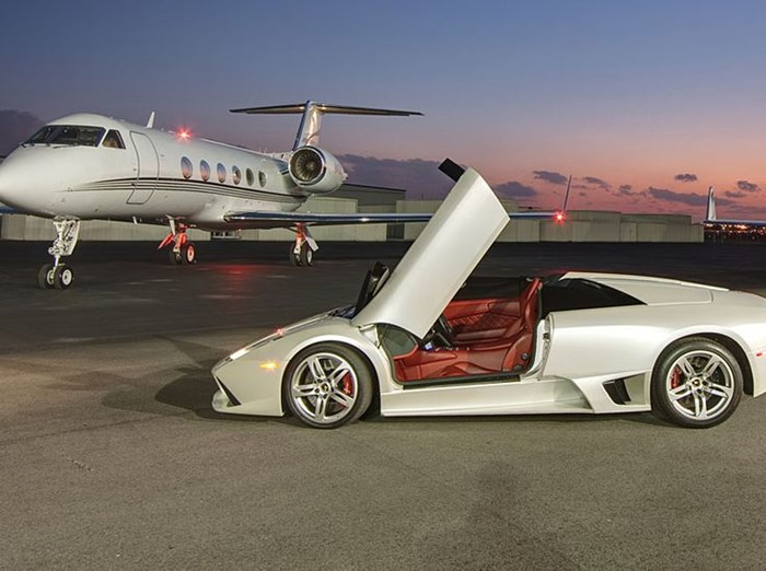 Lamborghini Super Car & Private Jet.