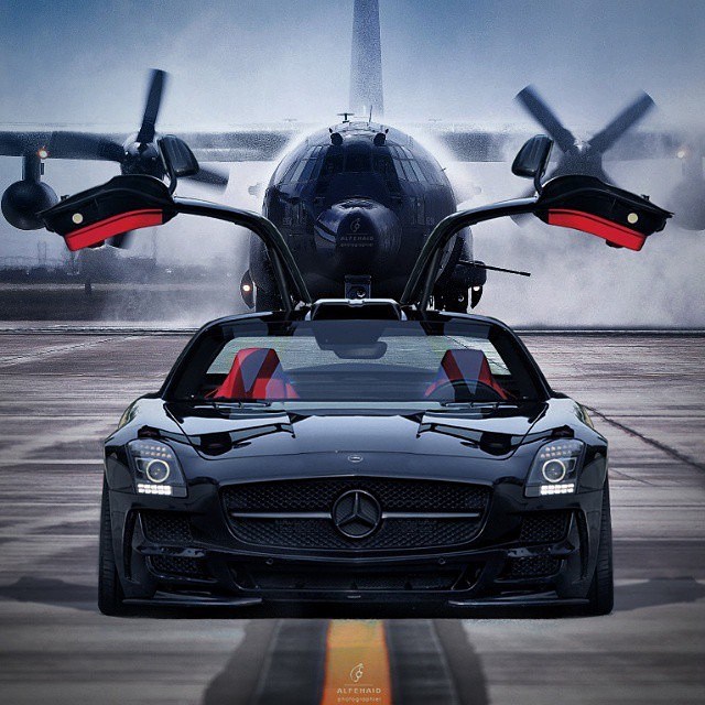 The black beast - Mercedes SLS AMG.