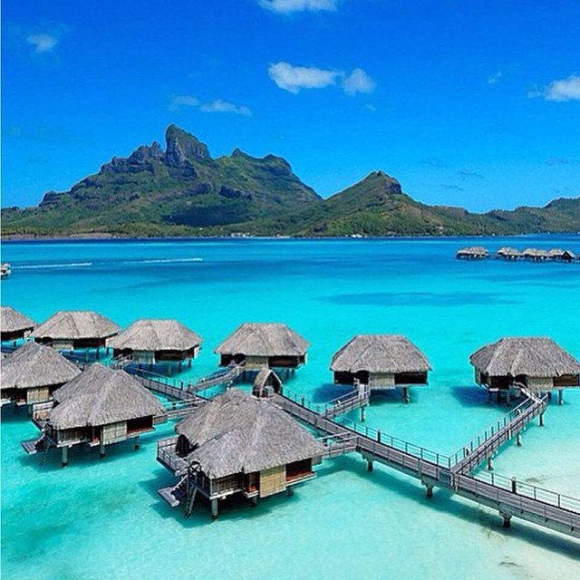 The Four Seasons Resort in Bora Bora.
