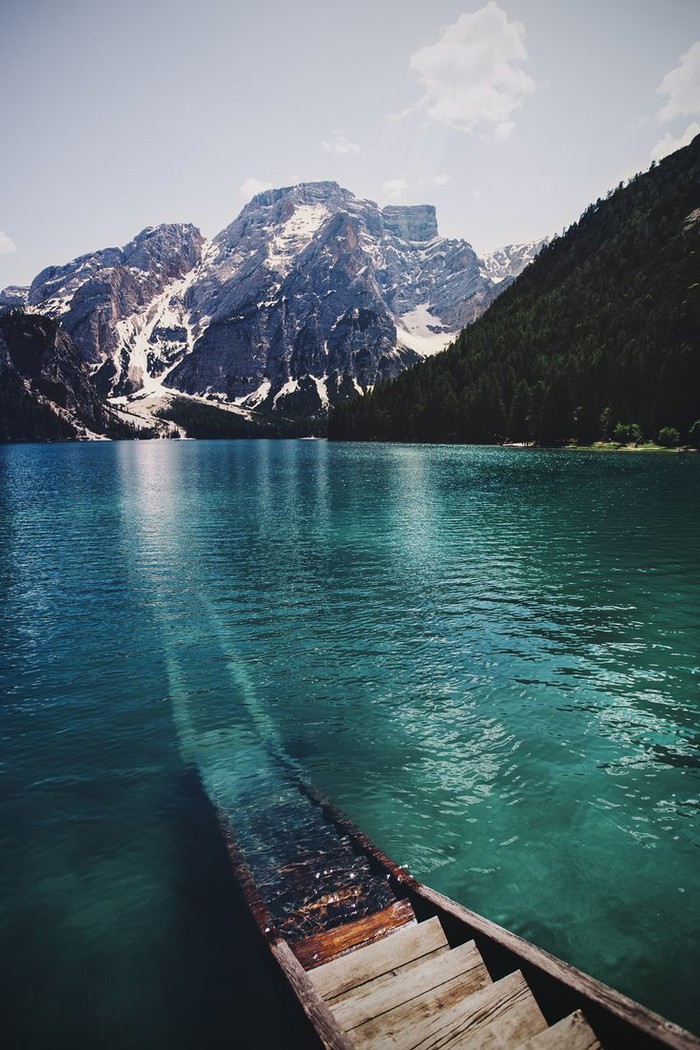 Lake Braies, Dolomiti, Italy.