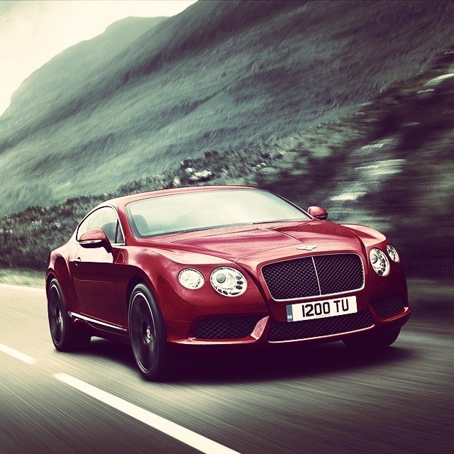 Classy red Bentley.