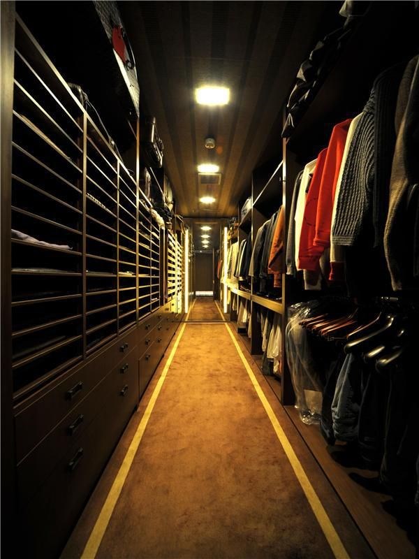 Luxury gentleman's closet.