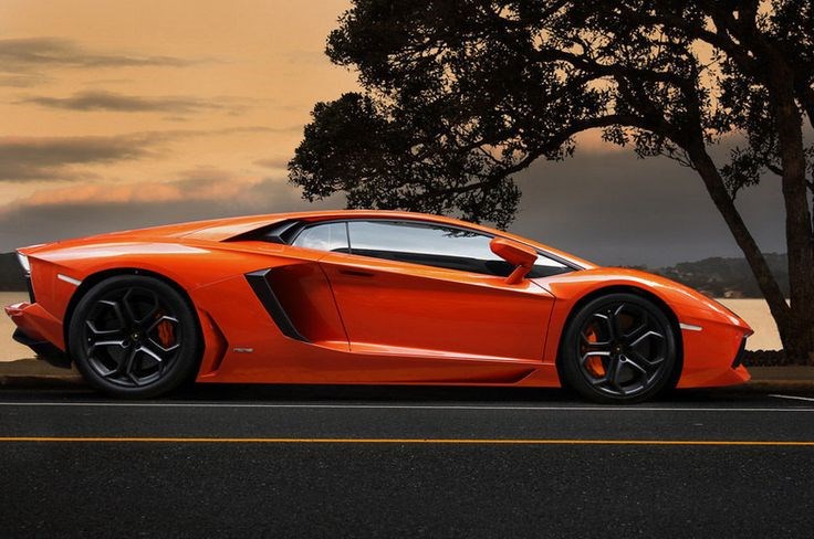 Orange Lamborghini Aventador.