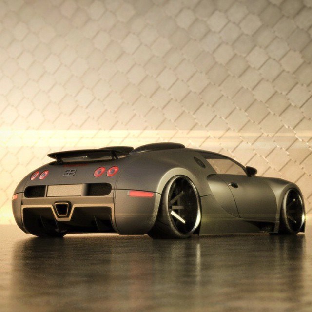 Matte grey Bugatti Veyron.