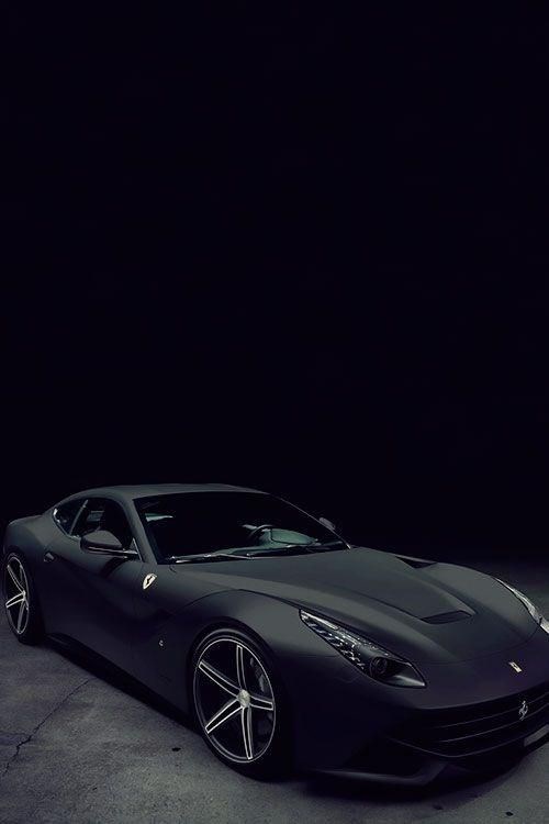Matte black Ferrari.