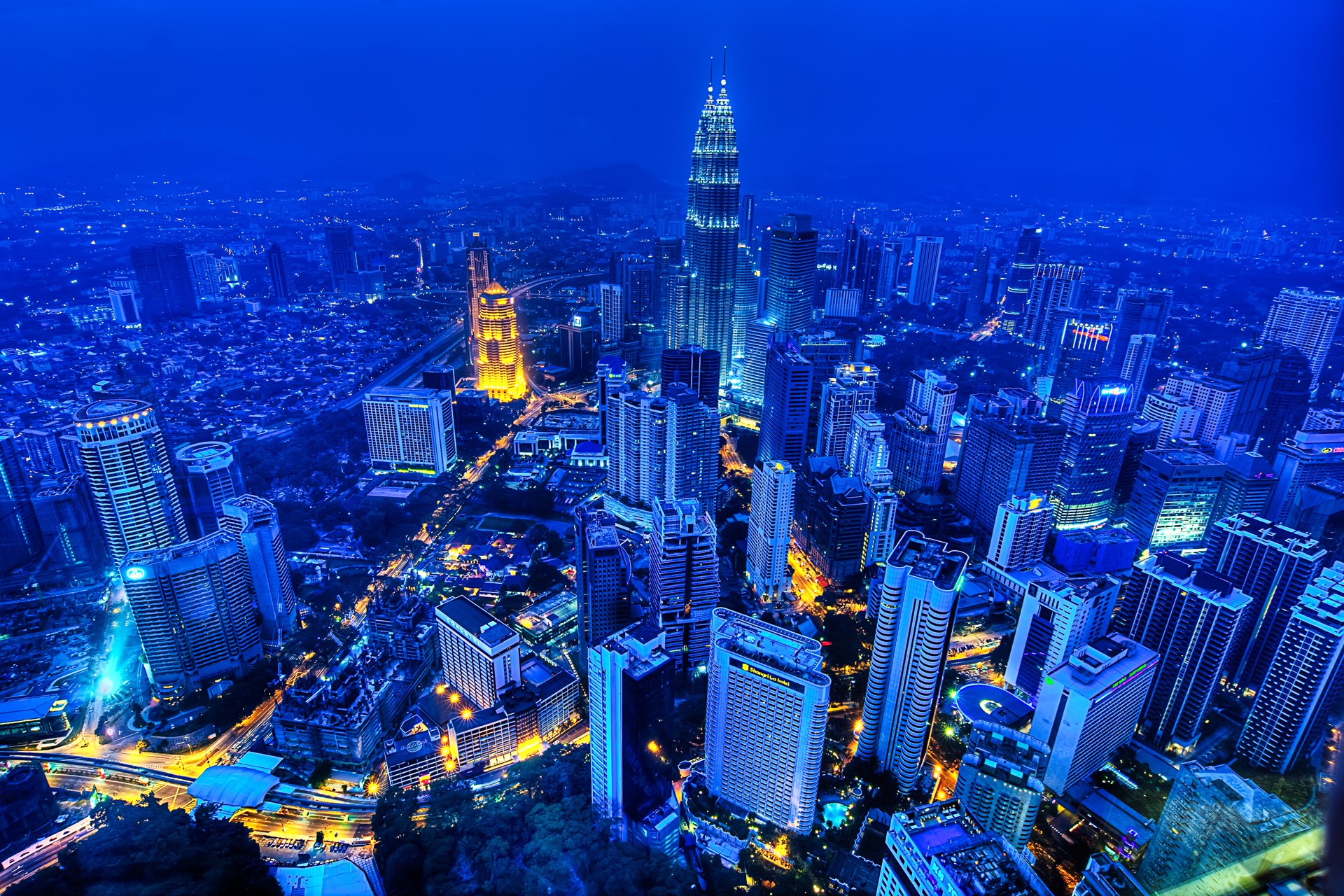 Magnificent Kuala Lumpur by night.