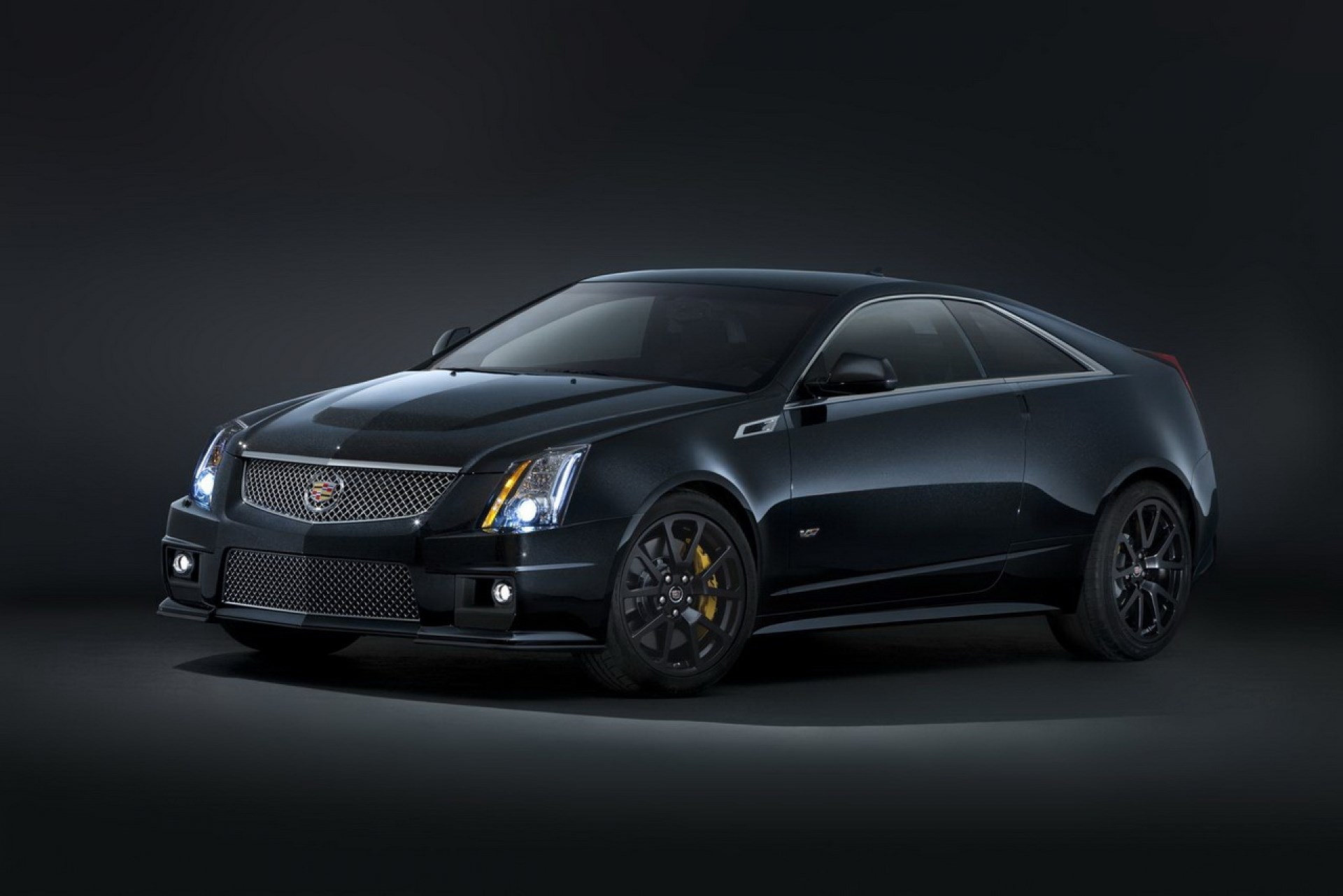 Black Cadillac CTS V Coupe.