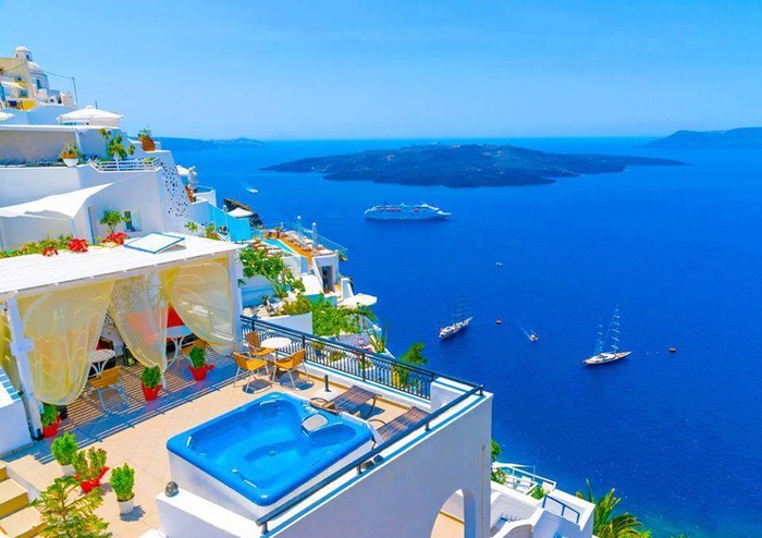Beautiful Summer in Santorini.