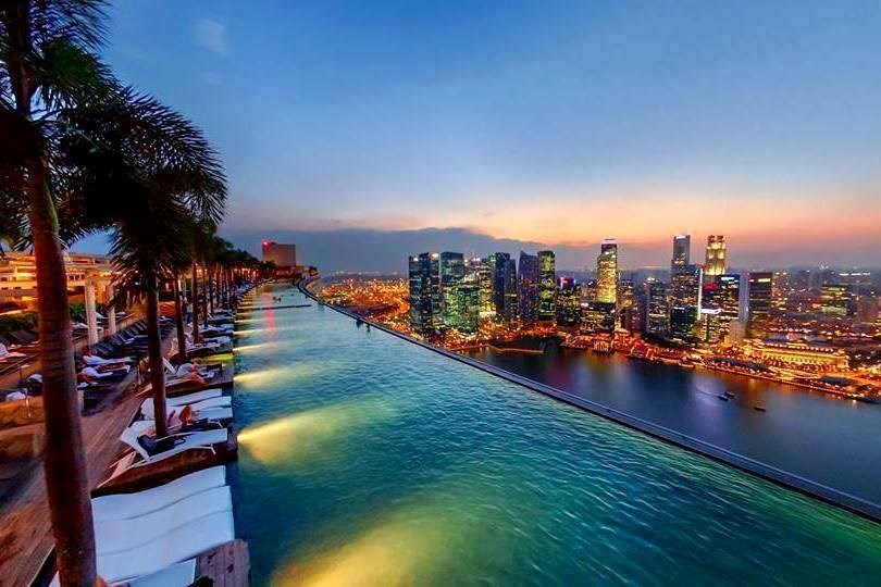 Infinity pool at the Marina Bay Sands in Singapore. 
