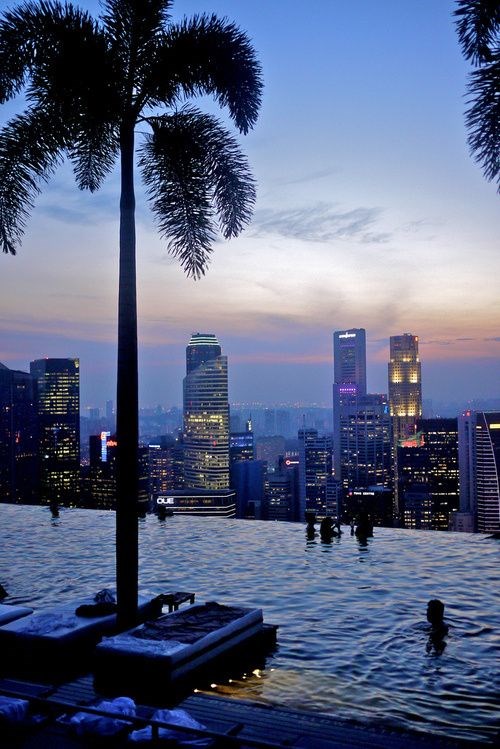 Rooftop pool, Singapore.