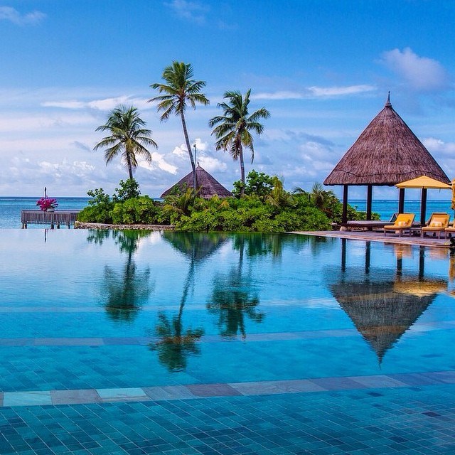 The Four Seasons Resort & Hotel in the Maldives.