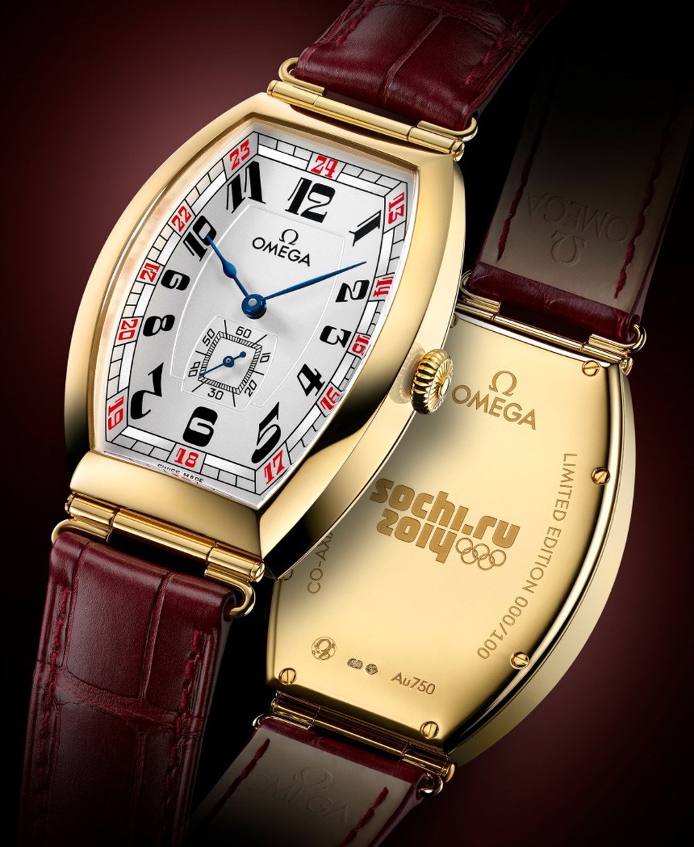Omega Sochi Petrograd Tonneau Watch.