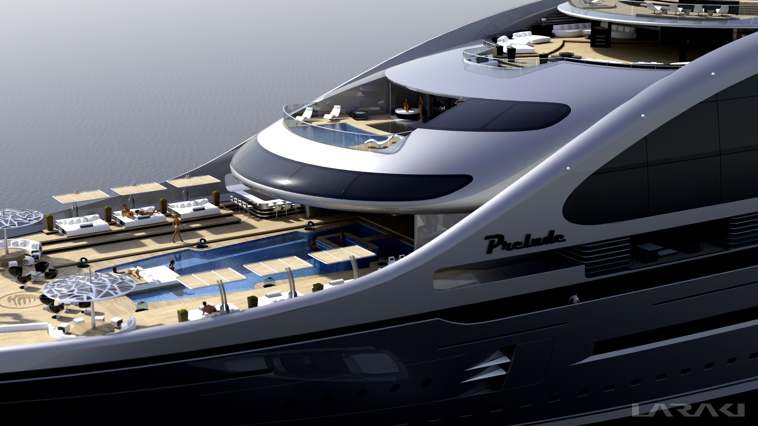 Laraki Yacht Design’s New 163m motor yacht Prelude