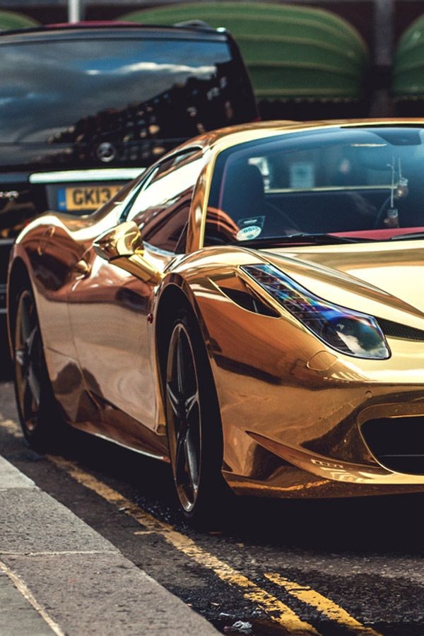 Gold Ferrari.