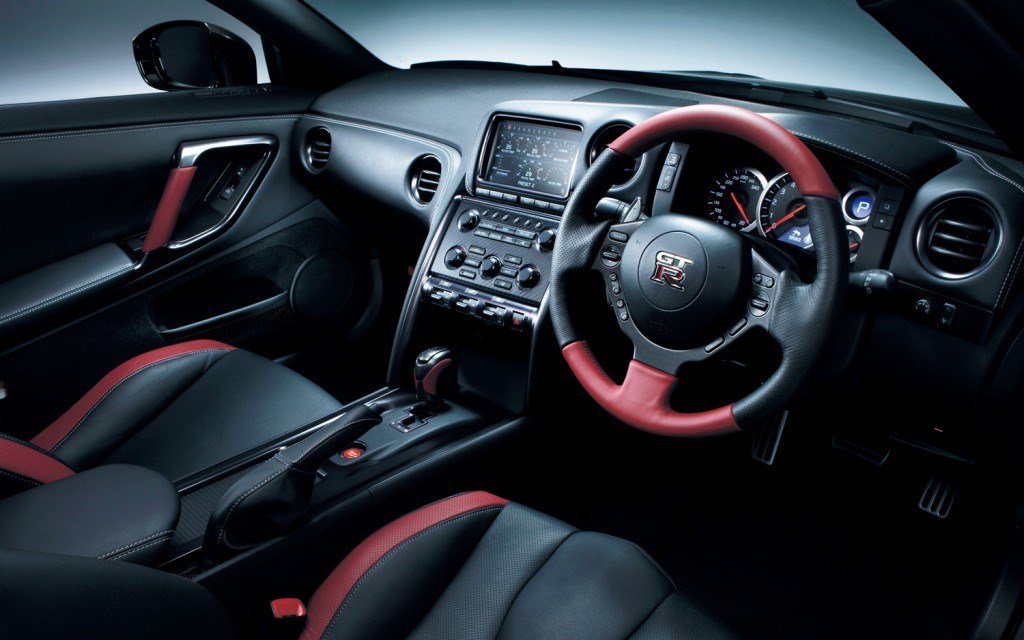 2014 Nissan GT-R interior.
