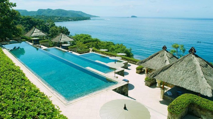 Beautiful Amankila in Bali, Indonesia.