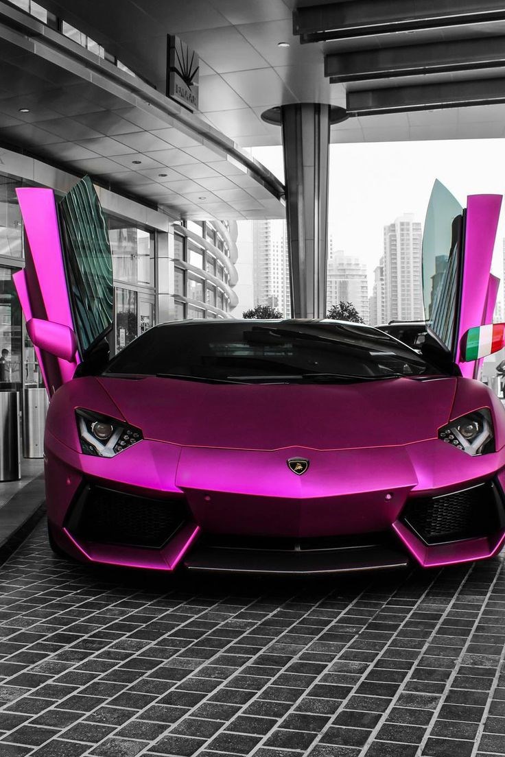 Gorgeous pink Lamborghini Aventador.
