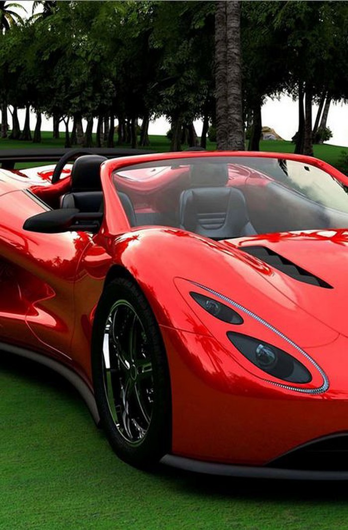 Red McLaren. 