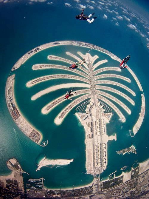 Skydiving in Dubai.