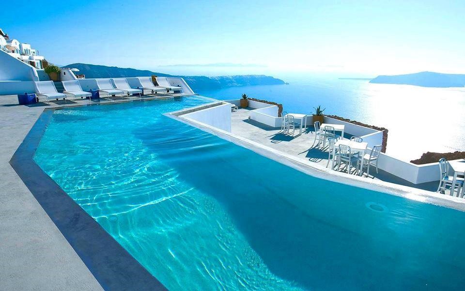 Summer in Santorini.