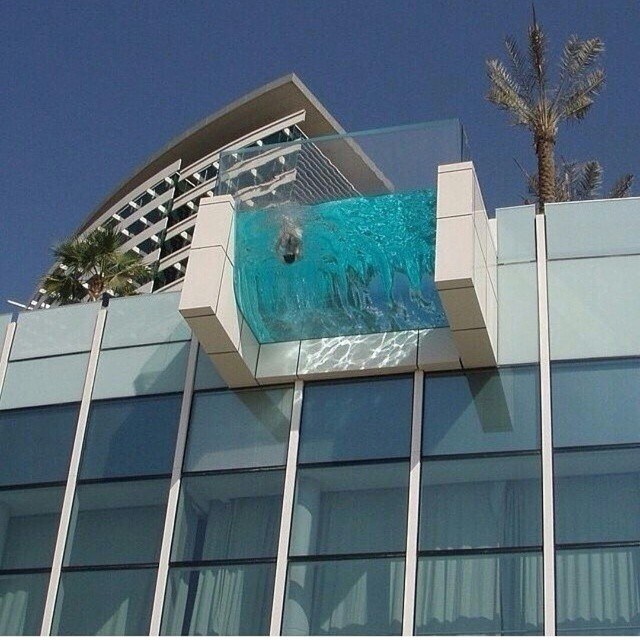 Pool in the Intercontinental Hotel, Dubai.