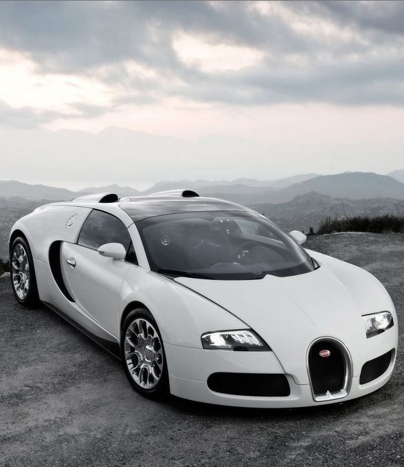Beautiful white Bugatti.