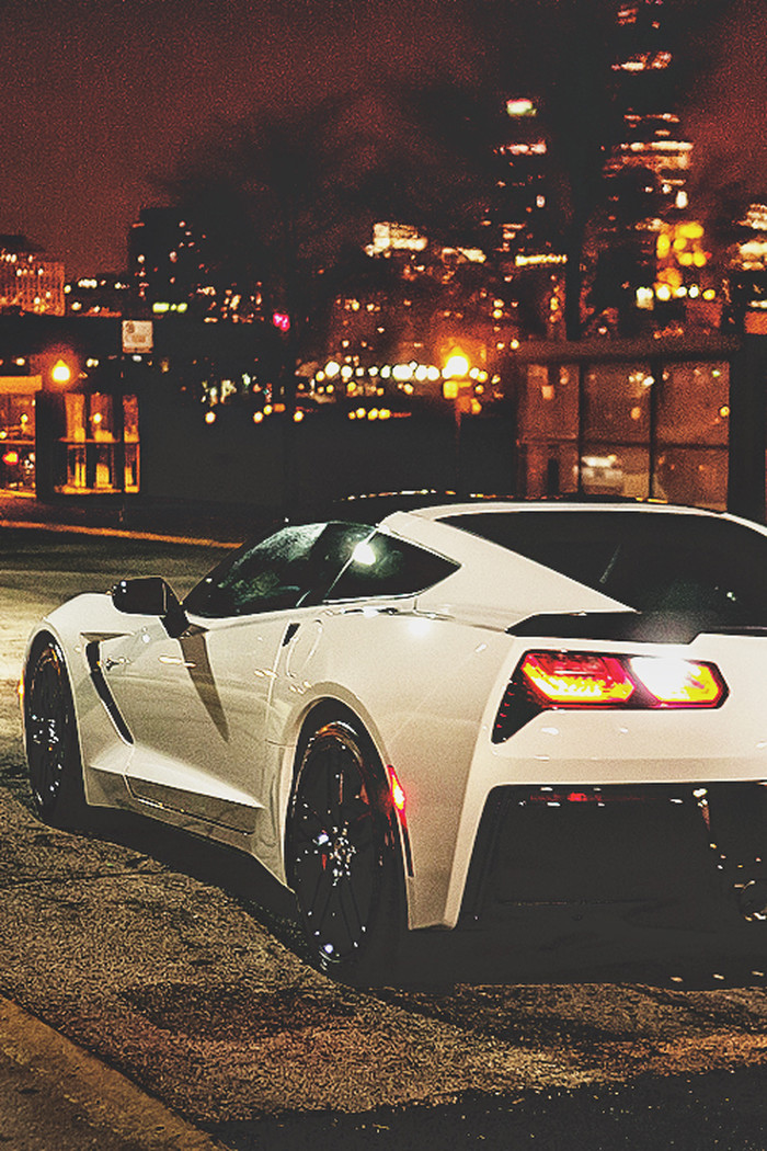 White Corvette.
