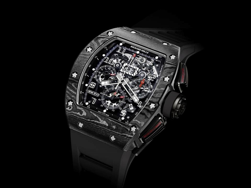 Richard Mille - Montre automatique RM 011 carbone NTPT.