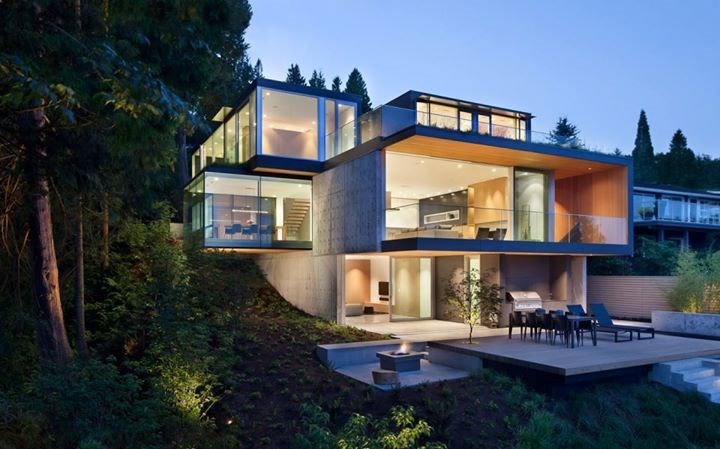 Modern architecture and nature. Love this house!