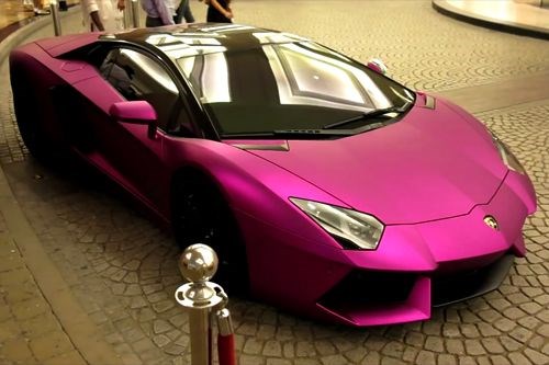 Matte purple Aventador.