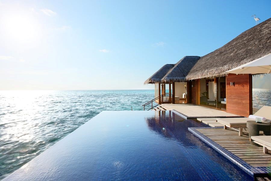 Infinity pool in Maldives.