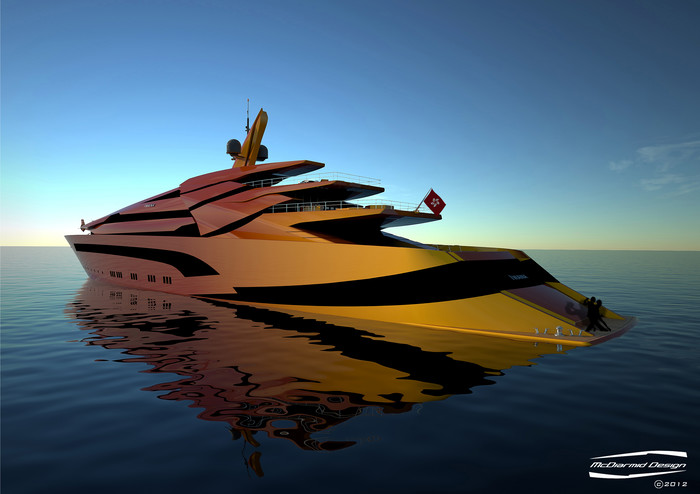 87m super yacht Iwana designed by Alex McDiarmid.