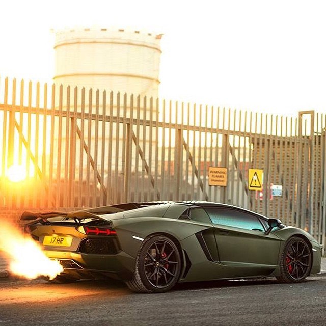 Lamborghini flame thrower.