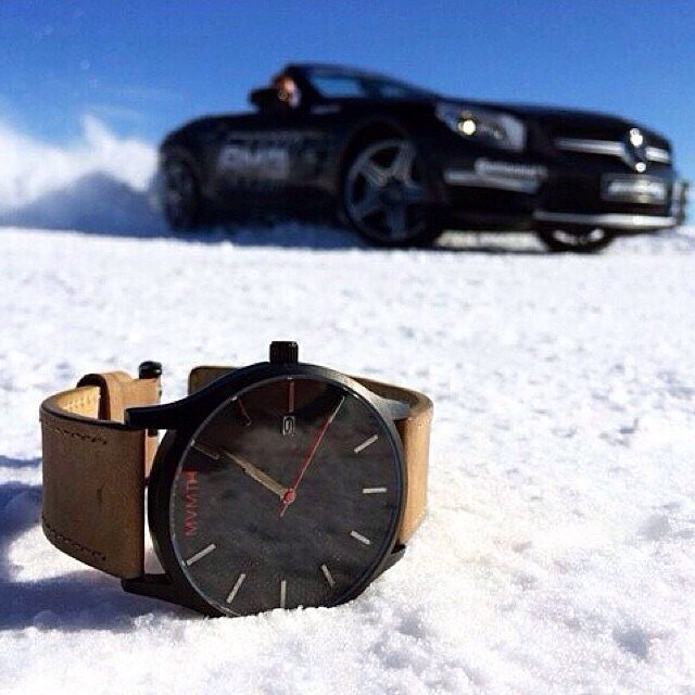 Mercedes SL63 AMG and MVM watch.