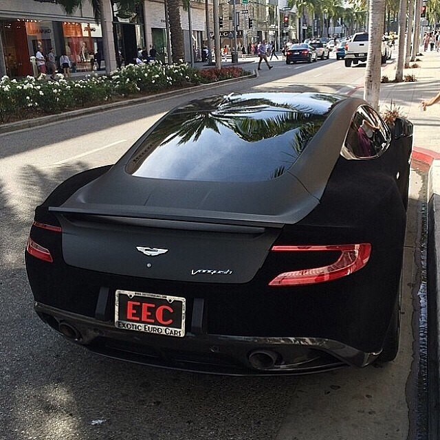 Matte and velvet Aston Martin Vanquish.