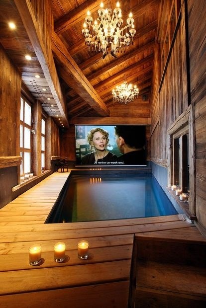 Beautiful Home Theater with Pool