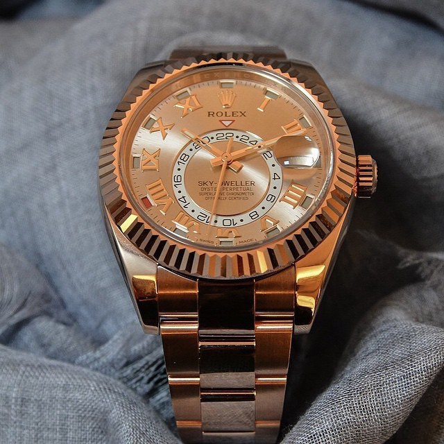Rolex Rose Gold Sky-dweller. Yours for $42,000.00.