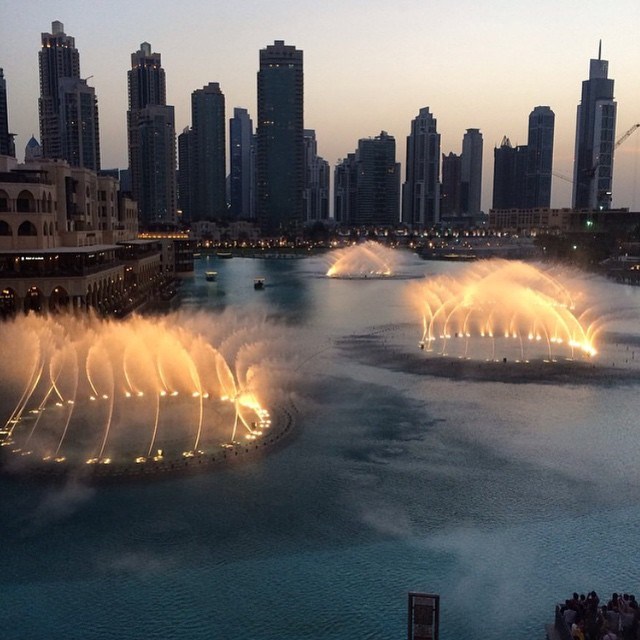 Fountain show in Dubai. 