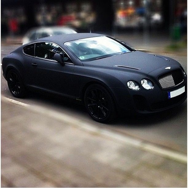 Matte black Continental GT.
